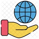 Globale Pflege Globaler Service Erdpflege Symbol