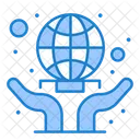 Globale Pflege Internet Pflege Globus Symbol