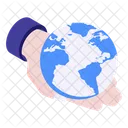 Globaler Schutz Globale Fursorge Globale Sicherheit Symbol