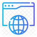 Globale Seite Netzwerk SEO Symbol