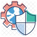 Globale Sicherheit Cybersicherheit Cyberspace Symbol