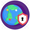 Cybersicherheit Globale Sicherheit Icon