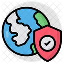 Globale Sicherheit Globaler Schutz Internationale Sicherheit Symbol