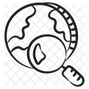 Globale Suche Globale Analyse Weltweite Suche Symbol