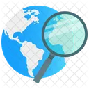 Globale Suche Weltweite Suche Weltsuche Symbol