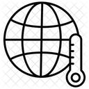 Globale Temperatur Globale Erwarmung Erdtemperatur Symbol