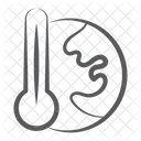 Globale Temperatur Globalthermometer Instrument Icon