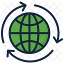 Globale Verbindung Globales Netzwerk Welt Symbol