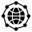 Globale Verbindung Internationales Netzwerk Weltweites Netzwerk Symbol