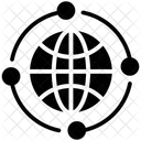 Globale Verbindung Internationales Netzwerk Weltweites Netzwerk Symbol
