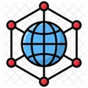 Globales Netzwerk Globale Verbindung Cyberspace Symbol