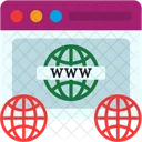 Globale Website Webbrowser Webseite Symbol