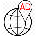 Globale Werbung Werbung Marketing Symbol