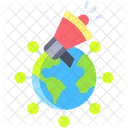 Globale Werbung Globale Werbung Werbung Symbol