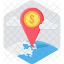 Geld Standort Finanzen Icon