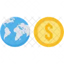 Welt Geld Finanzen Icon
