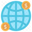 Weltwirtschaft Globales Geld Globale Wahrung Icon