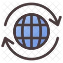 Globaler Austausch Globus Global Symbol