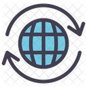 Globaler Austausch Globus Global Symbol