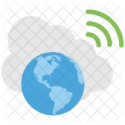 Globaler Cloud-Zugriff  Symbol