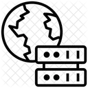 Kommunikationsnetzwerk Globale Daten Globaler Datenserver Symbol