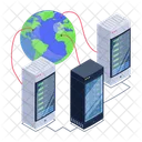 Globale Server Globaler Speicher Globale Rechenzentren Symbol