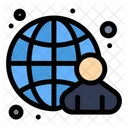 Globaler Geschäftsmann  Symbol