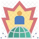 Einflussnehmer Kontrolle Zentralisierung Symbol