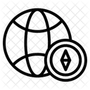 Weltkompass Kompass Weltkarte Symbol