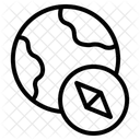 Globaler Kompass Symbol