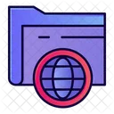 Globaler Ordner Globus Global Symbol