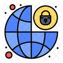 Globaler Schutz Schloss Vorhangeschloss Symbol