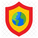 Globaler Schutz Erdschild Schutz Symbol