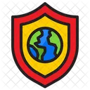 Globaler Schutz Erdschild Schutz Symbol