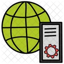 Globaler Server Serverwartung Systemspeicher Symbol