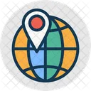 Globaler Standort Globus GPS Icon