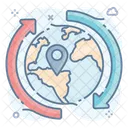 Internationaler Standort GPS Navigation Icon