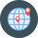 Global Welt Pin Icon