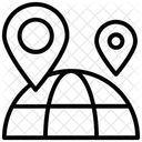 Globaler Standort Weltstandort Navigation Symbol