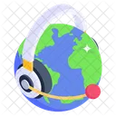 Internationaler Support Globaler Support Globaler Service Symbol