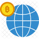 Globales Bitcoin Globale Bitcoin Investition Globale Wahrung Icon