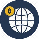 Globales Bitcoin Globale Bitcoin Investition Globale Wahrung Icon