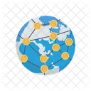 Global Verbindung Bitcoin Icon