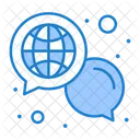 Globales Chatten Globaler Chat Global Symbol