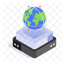 Globales Datenhosting  Symbol