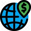 Globales Geld Internationales Geld Browser Und Standortgeld Symbol