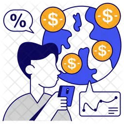 Globales Geld  Symbol