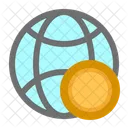 Globales Geld Geld Global Icon