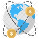 Globales Geld Globale Zahlung Devisen Icon