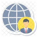 Globales Geschaft Online Welt Icon